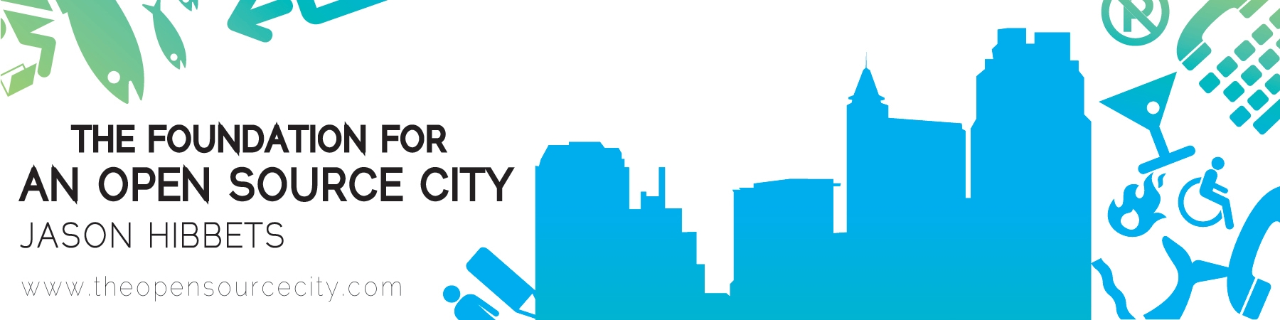 Open source all the cities red sticker